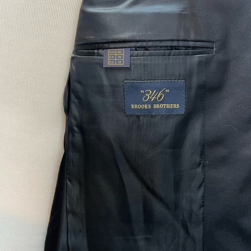 Brooks Brothers 346 NWOT Men's 42L Navy Blue Gold Button Blazer Jacket Coat - Picture 6 of 7